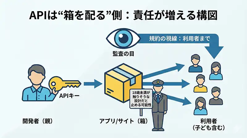 APIは“箱を配る”側：責任が増える構図（図解）