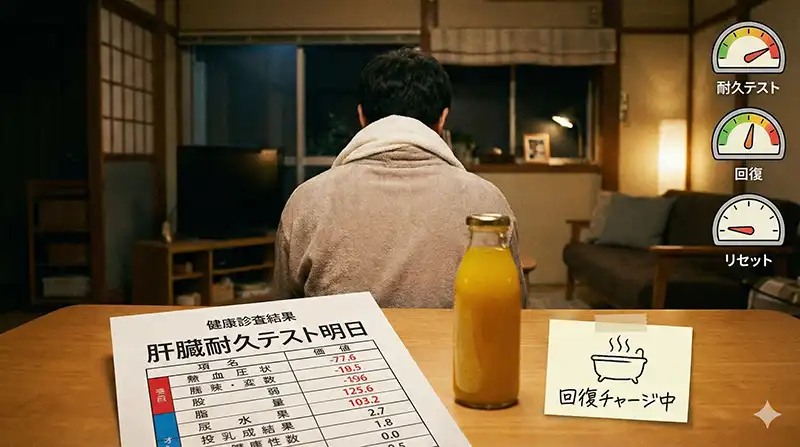 肝臓の耐久テスト（オチ担当のギャグ写真的）