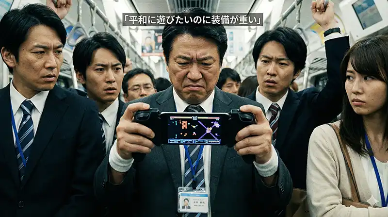 通勤電車で戦闘態勢：外付けコントローラーの矛盾