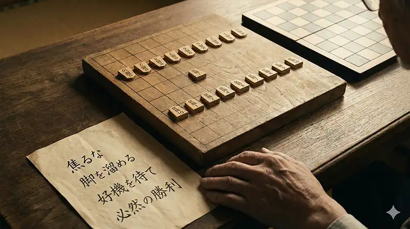采配＝設計（将棋盤作戦ボード）イメージ