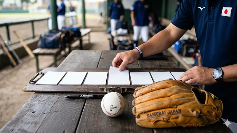 SamuraiJapan_lineup_cards_photo