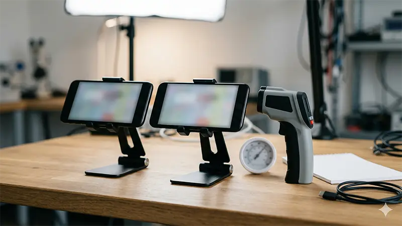 messung_testsetup_phones_thermometer