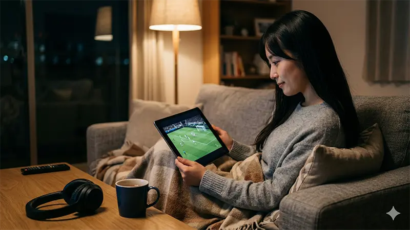 海外視聴対策_空港ラウンジでVPN利用イメージ